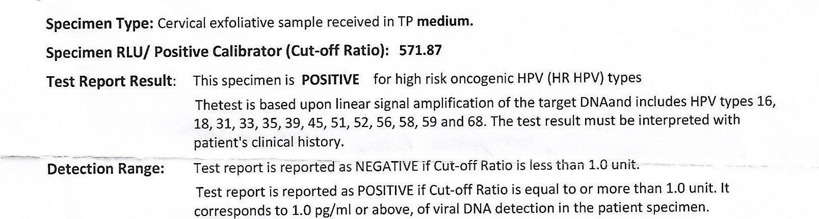 Screening With HPV DNA Identifies HSIL Case, HSIL Detected And Treated Successfully